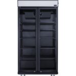 Double glass door drinks display fridge BRVLG805BBLACK image 4