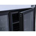 Double glass door drinks display fridge BRVLG805BBLACK image 7