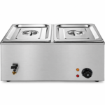 Countertop Wet Bain Marie – 2 × GN1/2 Pans & Lids, 600W BRVM402