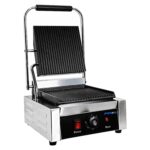 Commercial Panini & Sandwich Grill – 240 × 240mm Ribbed Plates, 1.8kW for Cafés – view 1