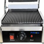 Commercial Panini & Sandwich Grill – 240 × 240mm Ribbed Plates, 1.8kW for Cafés – view 3