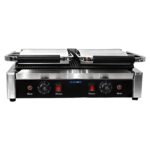 Double Panini & Burger Contact Grill – 480 × 230mm Ribbed Plates, 3.6kW for Takeaways – view 4