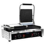 Double Panini & Burger Contact Grill – 480 × 230mm Ribbed Plates, 3.6kW for Takeaways – view 3