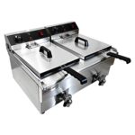 Twin Tank Commercial Deep Fat Fryer – 2 × 13L, 6kW with Drain Taps
