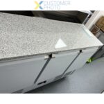 Commercial Pizza Prep Fridge – 3 Door Granite Top, 8 × GN 1/6 | BRVPZ33 – view 4