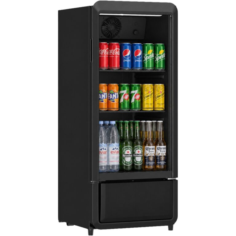 Glass door drinks display fridge BRVSC200BLACK