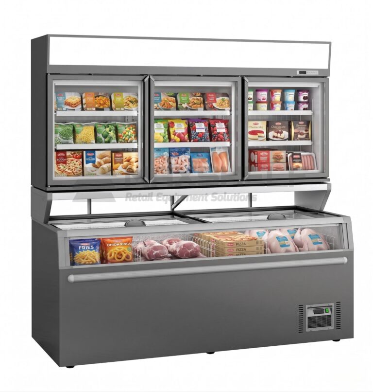 V-MAX Triple Door Wall-Site Top Case Combi Freezer