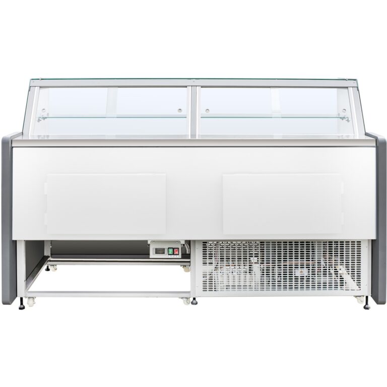 Restaurant Meat & Deli Display Fridge – 2580mm White Serve Over Counter | BRVBLUEL134