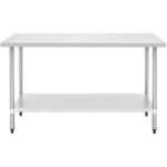 Commercial Kitchen Prep Table – 1500 × 600mm Stainless Steel Top | BRVWT60150G – view 2