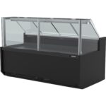 Kebab & Burger Shop Deli Fridge – 1330mm Black Serve Over Counter | BRVYFCSC1330T1BLACK