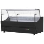 Sandwich Shop Deli Display Fridge – 1520mm Black Serve Over Counter | BRVYFCSC1520V1