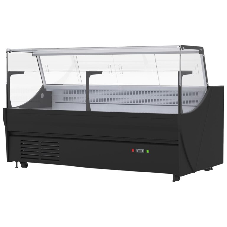 Sandwich Shop Deli Display Fridge – 1520mm Black Serve Over Counter | BRVYFCSC1520V1