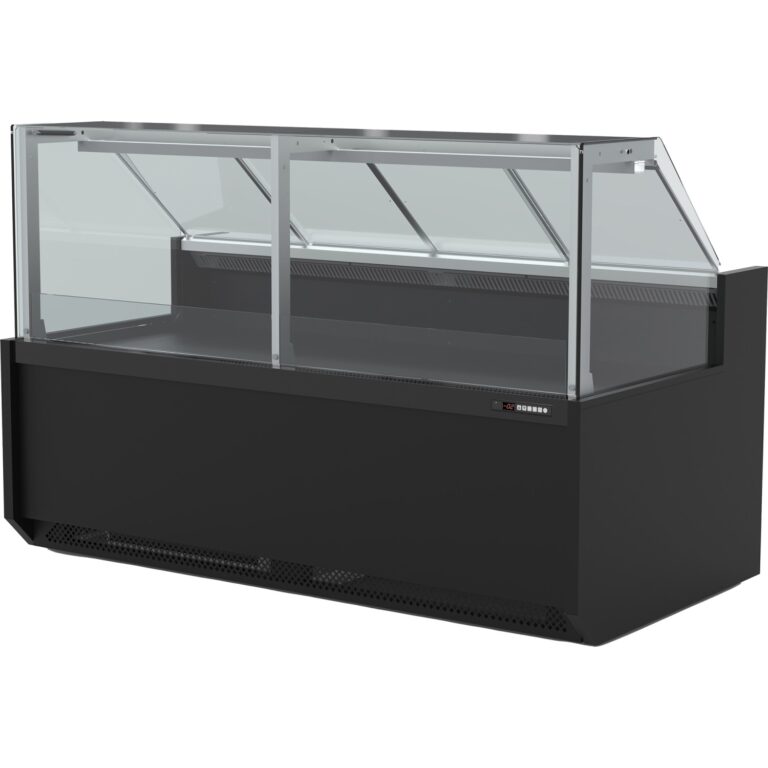 Restaurant Deli Display Fridge – 2580mm Black Serve Over Counter | BRVYFCSC2580T1BLACK