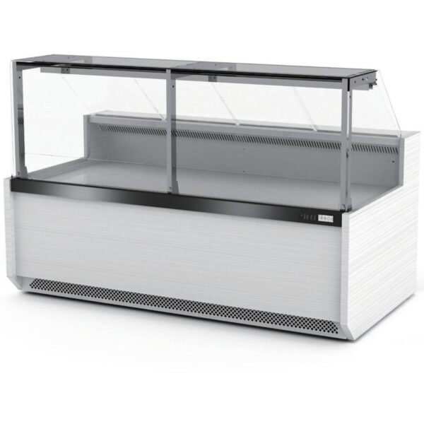 Café & Sandwich Shop Display Fridge – 995mm White Serve Over Counter | BRVYFCSC995T1WHITE
