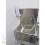 Commercial Knee Operated Hand Wash Basin with Splashback | BRVYLS43 – view 4