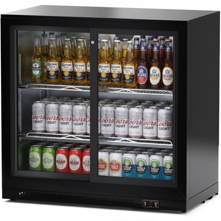 Commercial back bar bottle cooler