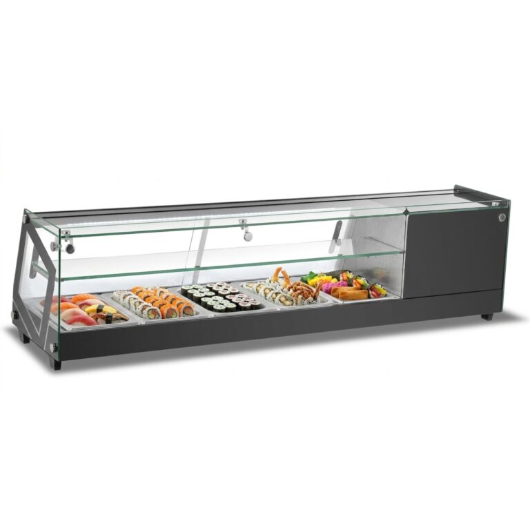 Countertop sushi and tapas refrigerated display