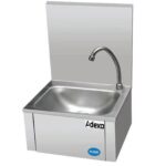 Commercial Knee Operated Hand Wash Basin with Splashback | BRVYLS43