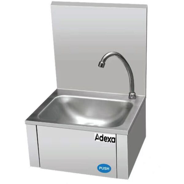 Commercial Knee Operated Hand Wash Basin with Splashback | BRVYLS43