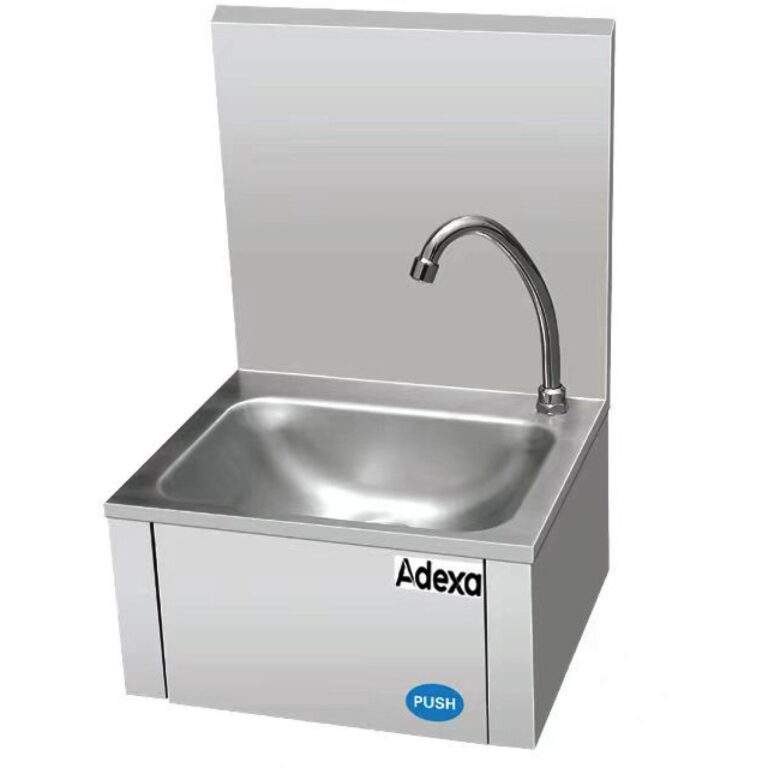Commercial Knee Operated Hand Wash Basin with Splashback | BRVYLS43
