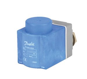 Danfoss EVR coil range photograph; verify termination