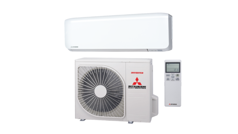 MHI 5.0kW wall mounted system — representative range image